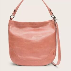 New Frye Melissa Leather Hobo Bag- Pink Taupe